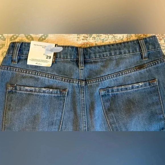 Kancan High Rise Juniors Denim Shorts Size 11. NWT. Measurements in pictures. - Picture 5 of 14